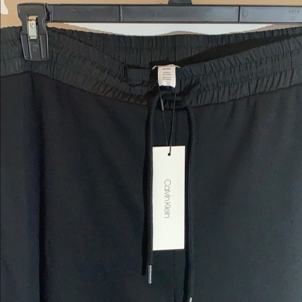 Calvin Klein Drawstring Cotton Straight Leg Sweatpants w/ Pockets - 2X